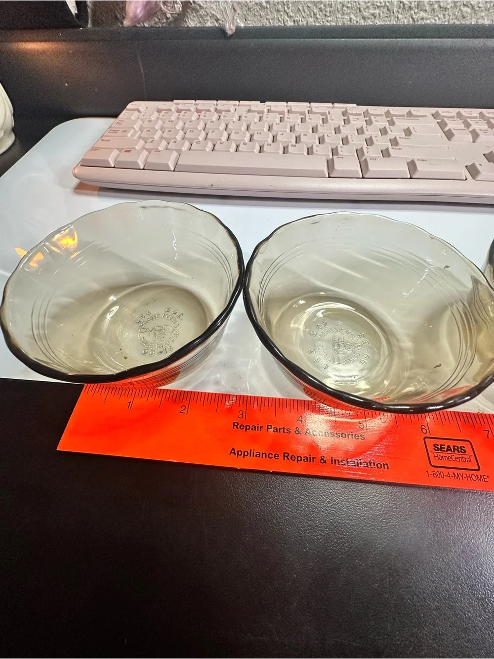 Pyrex Amber Glass Bowls Set of 4